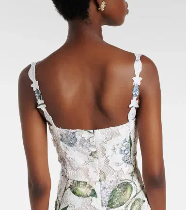 Oscar de la Renta Floral bustier gown | Thumbnail 4 Oscar de la Renta Floral bustier gown | Thumbnail 4