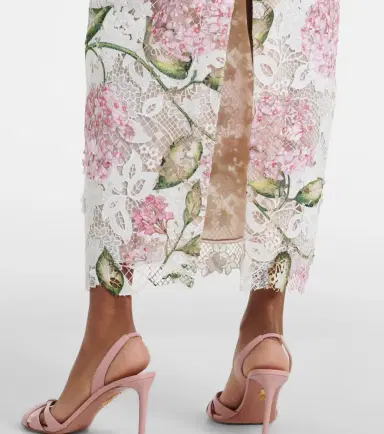 Oscar de la Renta Lace midi dress | Thumbnail 4 Oscar de la Renta Lace midi dress | Thumbnail 4