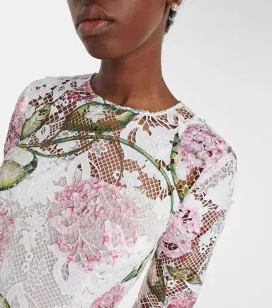 Oscar de la Renta Lace midi dress | Thumbnail 5 Oscar de la Renta Lace midi dress | Thumbnail 5