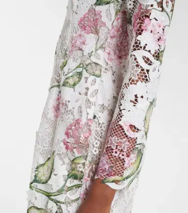 Oscar de la Renta Lace midi dress | Thumbnail 6 Oscar de la Renta Lace midi dress | Thumbnail 6