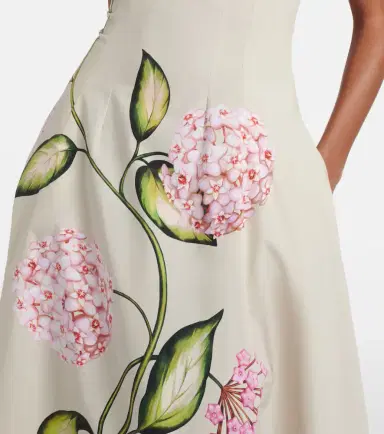 Oscar de la Renta Porcelain cotton-blend poplin midi dress | Thumbnail 6 Oscar de la Renta Porcelain cotton-blend poplin midi dress | Thumbnail 6