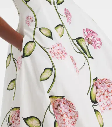 Oscar de la Renta Floral cotton-blend poplin bustier gown | Thumbnail 5 Oscar de la Renta Floral cotton-blend poplin bustier gown | Thumbnail 5