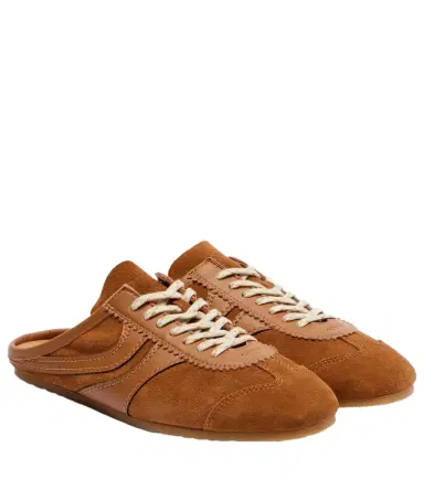 Dries Van Noten Leather-trimmed suede sneakers | Thumbnail 1 Dries Van Noten Leather-trimmed suede sneakers | Thumbnail 1