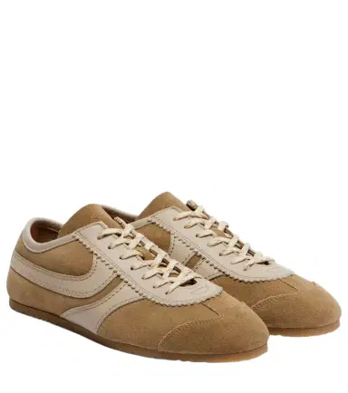 Dries Van Noten Leather-trimmed suede sneakers | Thumbnail 1 Dries Van Noten Leather-trimmed suede sneakers | Thumbnail 1