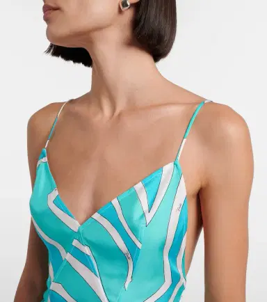 Pucci Labirinto silk twill midi dress | Thumbnail 5 Pucci Labirinto silk twill midi dress | Thumbnail 5