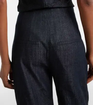Veronica Beard Osborne cotton chambray wide-leg pants | Thumbnail 3 Veronica Beard Osborne cotton chambray wide-leg pants | Thumbnail 3