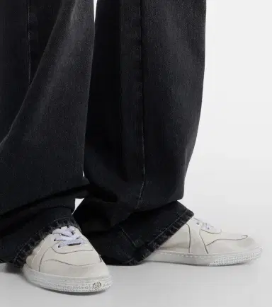 Gucci Stretch Web Stripe leather sneakers | Thumbnail 5 Gucci Stretch Web Stripe leather sneakers | Thumbnail 5
