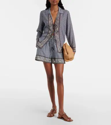 Veronica Beard Vivaldi printed shorts | Thumbnail 2 Veronica Beard Vivaldi printed shorts | Thumbnail 2