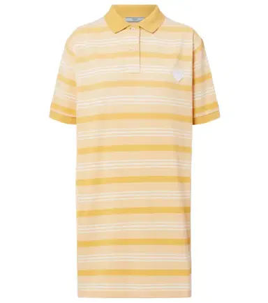 Prada Striped cotton piqué polo dress | Thumbnail 1 Prada Striped cotton piqué polo dress | Thumbnail 1