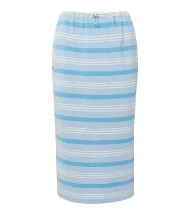 Prada Striped cotton piqué pencil skirt | Thumbnail 1 Prada Striped cotton piqué pencil skirt | Thumbnail 1