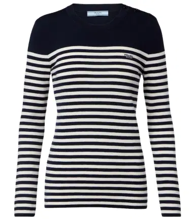 Prada Striped virgin wool sweater | Thumbnail 1 Prada Striped virgin wool sweater | Thumbnail 1