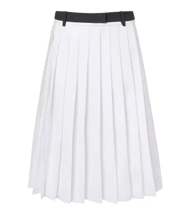 Prada Pleated cotton midi skirt | Thumbnail 1 Prada Pleated cotton midi skirt | Thumbnail 1