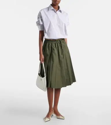 Prada Striped oversized cotton poplin shirt | Thumbnail 5 Prada Striped oversized cotton poplin shirt | Thumbnail 5