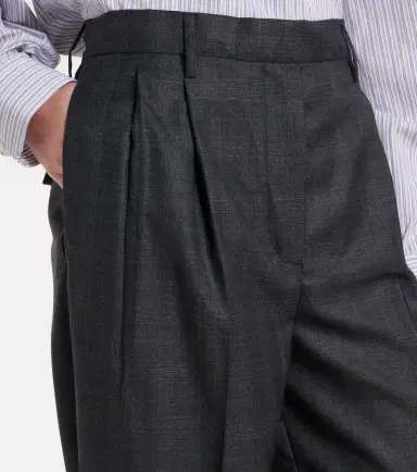 Prada Checked wool wide-leg pants | Thumbnail 3 Prada Checked wool wide-leg pants | Thumbnail 3