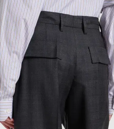 Prada Checked wool wide-leg pants | Thumbnail 4 Prada Checked wool wide-leg pants | Thumbnail 4