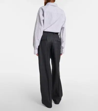 Prada Checked wool wide-leg pants | Thumbnail 6 Prada Checked wool wide-leg pants | Thumbnail 6