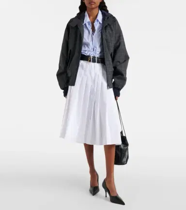 Prada Checked hooded virgin wool jacket | Thumbnail 5 Prada Checked hooded virgin wool jacket | Thumbnail 5