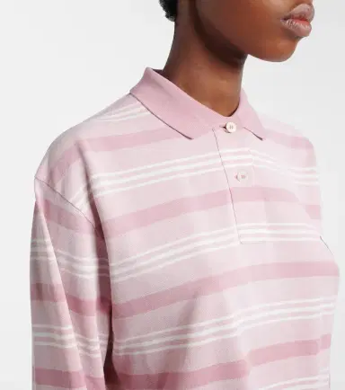 Prada Striped cotton piqué polo shirt | Thumbnail 3 Prada Striped cotton piqué polo shirt | Thumbnail 3