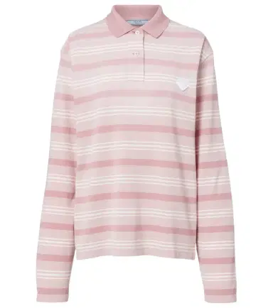 Prada Striped cotton piqué polo shirt | Thumbnail 1 Prada Striped cotton piqué polo shirt | Thumbnail 1