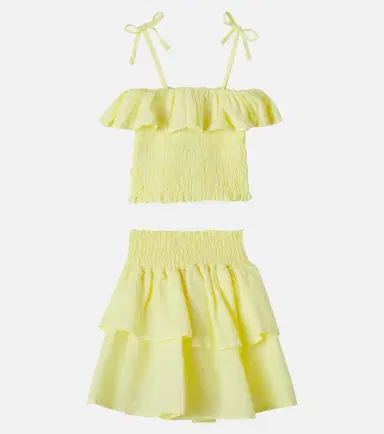Cozmo Bellis linen and cotton top and skirt set | Thumbnail 3 Cozmo Bellis linen and cotton top and skirt set | Thumbnail 3