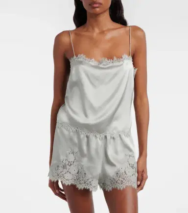 DÔEN Dôen Iona lace-trimmed silk shorts | Thumbnail 3 DÔEN Dôen Iona lace-trimmed silk shorts | Thumbnail 3
