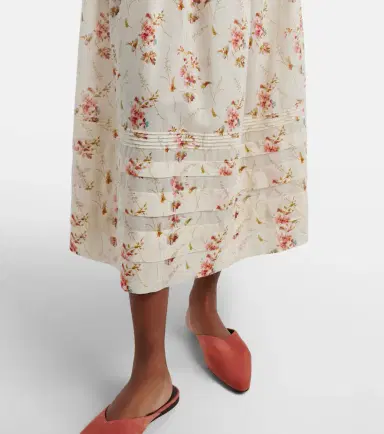 DÔEN Dôen Marie floral cotton midi skirt | Thumbnail 2 DÔEN Dôen Marie floral cotton midi skirt | Thumbnail 2