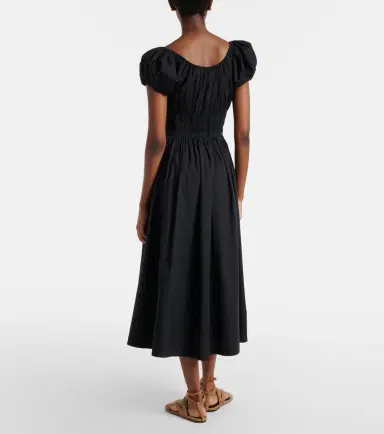 DÔEN Dôen Quinn gathered cotton midi dress | Thumbnail 2 DÔEN Dôen Quinn gathered cotton midi dress | Thumbnail 2