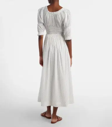 Doen Dôen Ischia gathered polka-dot cotton midi dress | Thumbnail 2 Doen Dôen Ischia gathered polka-dot cotton midi dress | Thumbnail 2