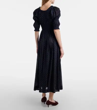 Doen Dôen Ischia gathered polka-dot cotton midi dress | Thumbnail 2 Doen Dôen Ischia gathered polka-dot cotton midi dress | Thumbnail 2