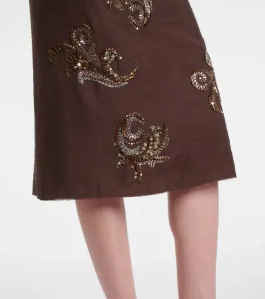 Xu Zhi Sequined midi skirt | Thumbnail 3 Xu Zhi Sequined midi skirt | Thumbnail 3
