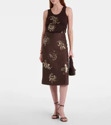Xu Zhi Sequined midi skirt | Thumbnail 4 Xu Zhi Sequined midi skirt | Thumbnail 4