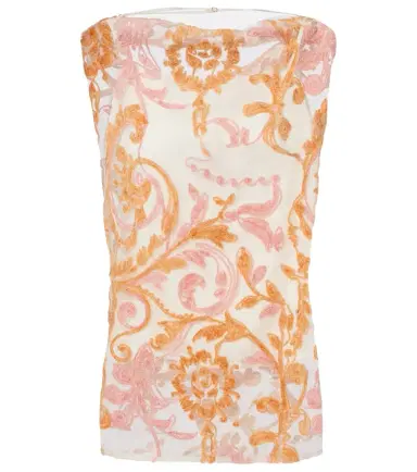 Xu Zhi Embroidered point d'esprit top | Thumbnail 1 Xu Zhi Embroidered point d'esprit top | Thumbnail 1
