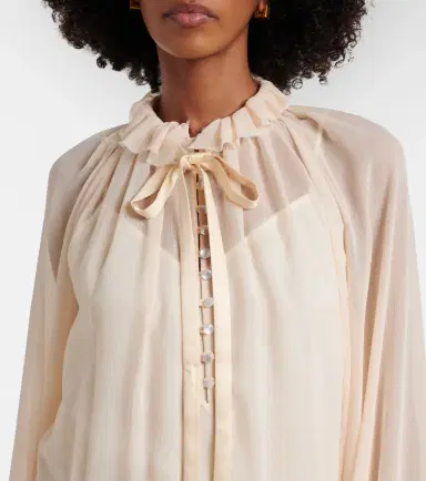 Xu Zhi Shirred tie-neck maxi dress | Thumbnail 3 Xu Zhi Shirred tie-neck maxi dress | Thumbnail 3
