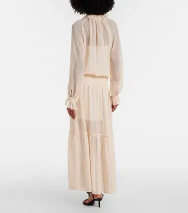 Xu Zhi Shirred tie-neck maxi dress | Thumbnail 6 Xu Zhi Shirred tie-neck maxi dress | Thumbnail 6