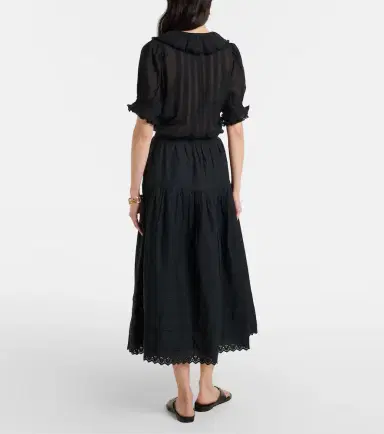 DÔEN Dôen Sebastiane cotton poplin midi skirt | Thumbnail 2 DÔEN Dôen Sebastiane cotton poplin midi skirt | Thumbnail 2