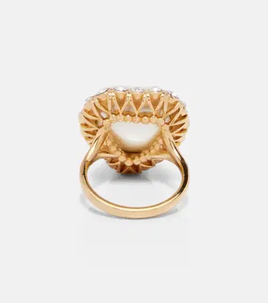 Valentino VLogo faux pearl-embellished ring | Thumbnail 2 Valentino VLogo faux pearl-embellished ring | Thumbnail 2