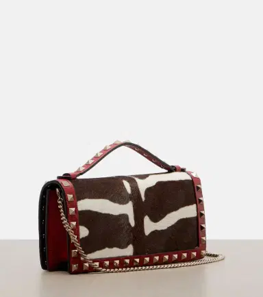 Valentino Garavani Rockstud Mini calf hair crossbody bag | Thumbnail 4 Valentino Garavani Rockstud Mini calf hair crossbody bag | Thumbnail 4