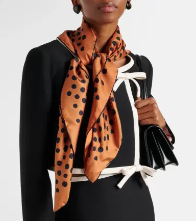 Valentino Polka-dot silk twill scarf | Thumbnail 4 Valentino Polka-dot silk twill scarf | Thumbnail 4