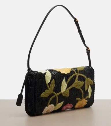 Valentino Garavani DeVain embroidered beaded shoulder bag | Thumbnail 2 Valentino Garavani DeVain embroidered beaded shoulder bag | Thumbnail 2