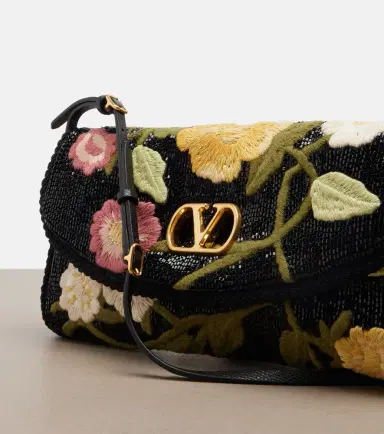 Valentino Garavani DeVain embroidered beaded shoulder bag | Thumbnail 3 Valentino Garavani DeVain embroidered beaded shoulder bag | Thumbnail 3