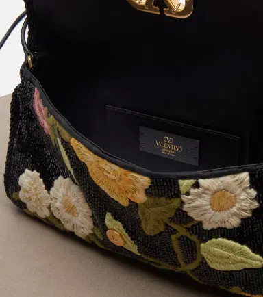 Valentino Garavani DeVain embroidered beaded shoulder bag | Thumbnail 4 Valentino Garavani DeVain embroidered beaded shoulder bag | Thumbnail 4