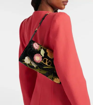 Valentino Garavani DeVain embroidered beaded shoulder bag | Thumbnail 7 Valentino Garavani DeVain embroidered beaded shoulder bag | Thumbnail 7