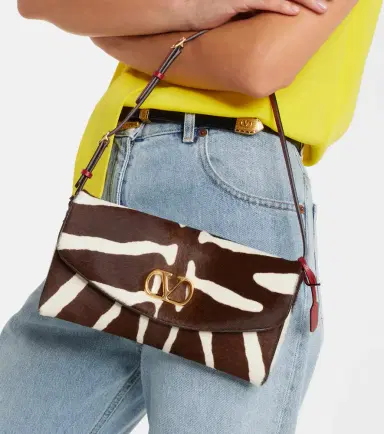 Valentino Garavani DeVain zebra-print calf hair shoulder bag | Thumbnail 5 Valentino Garavani DeVain zebra-print calf hair shoulder bag | Thumbnail 5