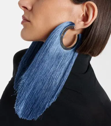 Alaïa Alaïa Fringed hoop earrings | Thumbnail 6 Alaïa Alaïa Fringed hoop earrings | Thumbnail 6
