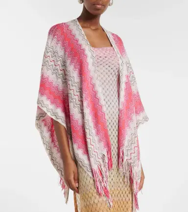 Missoni Lamé fringed poncho | Thumbnail 3 Missoni Lamé fringed poncho | Thumbnail 3
