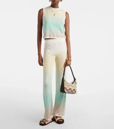 Missoni Soft Zigzag leather-trimmed shoulder bag | Thumbnail 4 Missoni Soft Zigzag leather-trimmed shoulder bag | Thumbnail 4