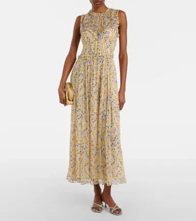 Ulla Johnson Kasia floral silk chiffon maxi dress | Thumbnail 3 Ulla Johnson Kasia floral silk chiffon maxi dress | Thumbnail 3