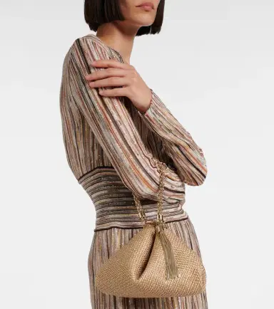 Jimmy Choo Callie Medium raffia-effect shoulder bag | Thumbnail 5 Jimmy Choo Callie Medium raffia-effect shoulder bag | Thumbnail 5