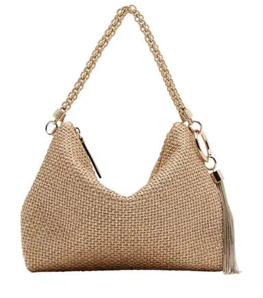 Jimmy Choo Callie Medium raffia-effect shoulder bag | Thumbnail 1 Jimmy Choo Callie Medium raffia-effect shoulder bag | Thumbnail 1