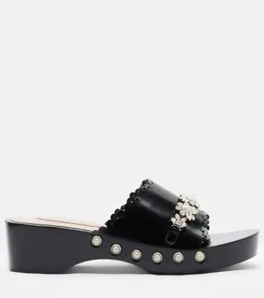 Simone Rocha Embellished leather clogs | Thumbnail 4 Simone Rocha Embellished leather clogs | Thumbnail 4